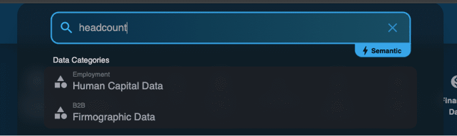 semantic search headcount
